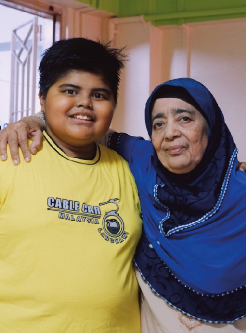 Mdm Hajijah and Grandson