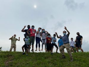 Jumpshot of children of 6th Sense